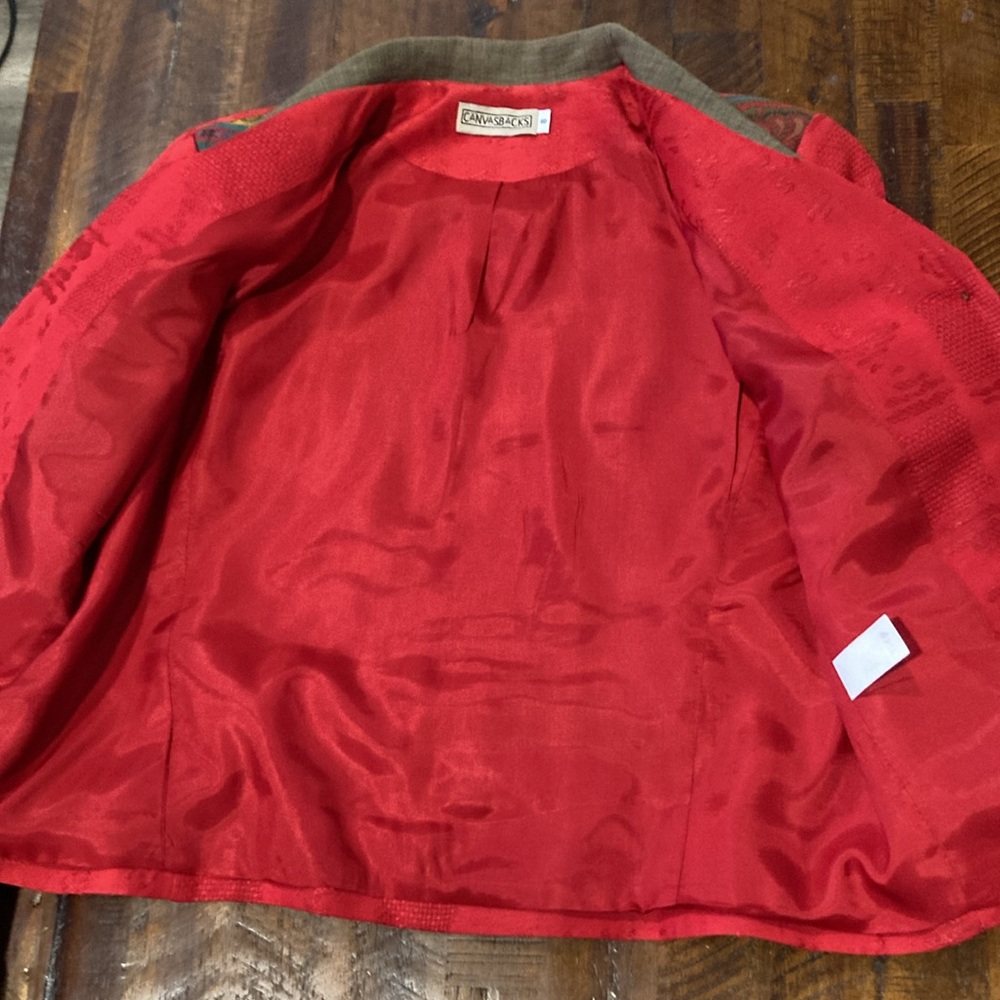 Canvasbacks Red Patchwork Jacket 8 - image 8